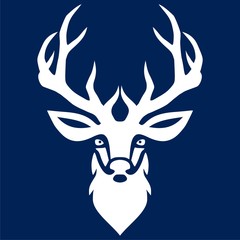 Deer head illustration vector icon