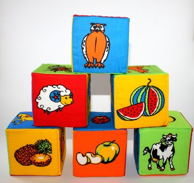 children's blocks with pictures