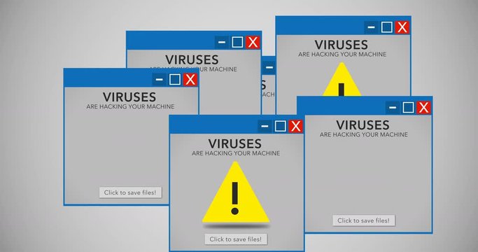 Virus scam filling up computer screen with LCD overlay - ALT Angle