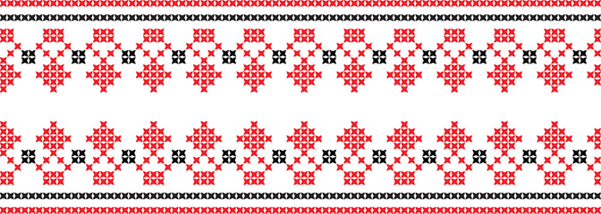 embroidered Ukrainian national pattern cross