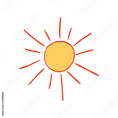 "Hand-drawn sun. Vector" Stockfotos und lizenzfreie Vektoren auf