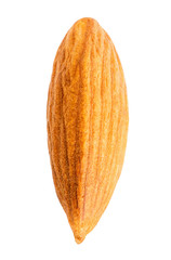 Almond isolated on a white background with clipping path. Macro.