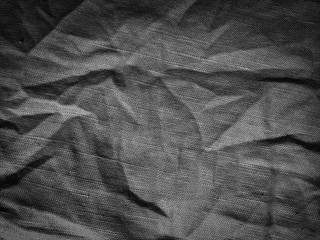 Black natural linen fabric abstract space background surface