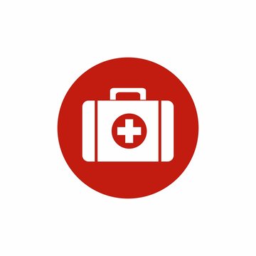 First Aid Kit icon vector design isolated on white background. 