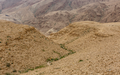 Mountain Negev desert landscape in Israel