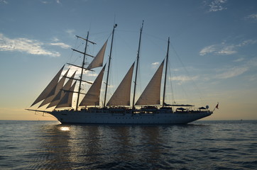Fototapeta na wymiar Sailing Boat in Piran2