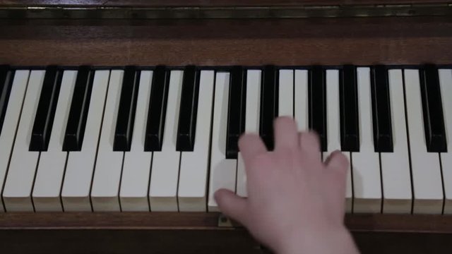 The girl is playing piano