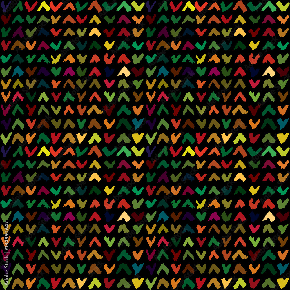 Poster Abstract seamless pattern with hand drawn checkmarks