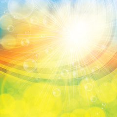 Sunny spring summer abstract background