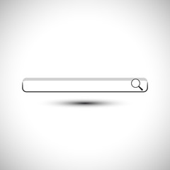 Search Bar Icon. Magnifying glass Icon. Vector illustration.