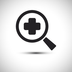 Search Icon. Magnifying glass Icon. Zoom Icon. Find Icon. Vector illustration.