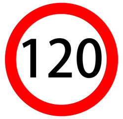 Geschwindigkeitsbegrenzungsschild 