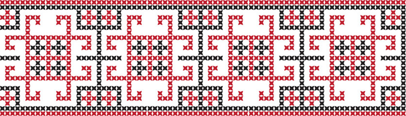 Fototapeta premium embroidered Ukrainian national pattern cross