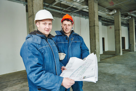 architect and construction engineer worker
