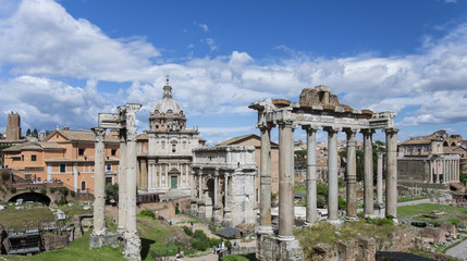 Fototapeta na wymiar Roman Forum panorama