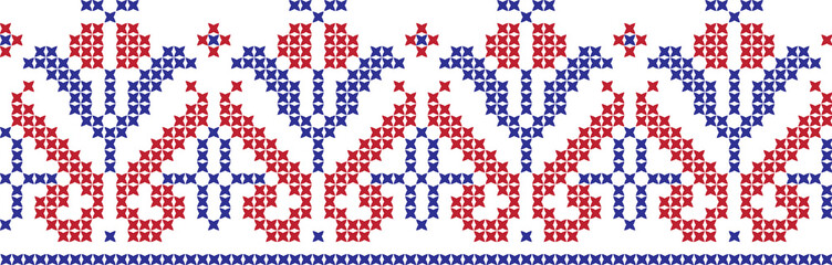 embroidered Ukrainian national pattern cross