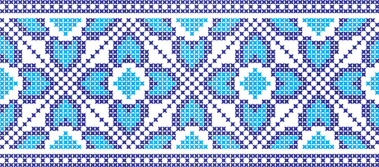 embroidered Ukrainian national pattern cross