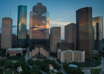 Fototapeta na wymiar Houston After Sunset