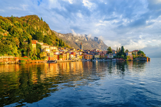 Resort town Varenna on Lake Como, Italy