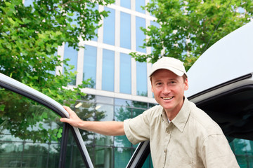 Delivery Boy And White Van