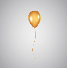 Orange balloon mock up isolated. Golden Balloon template design. © georgerod