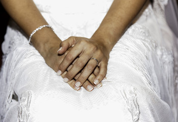 Embroidered wedding dress