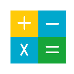 Fototapeta premium Math symbols icon. Isolated on white background.