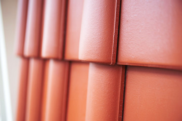 red tile on the  roof