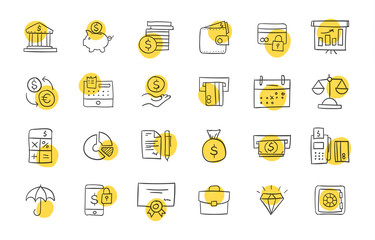 Set of finance and banking icons