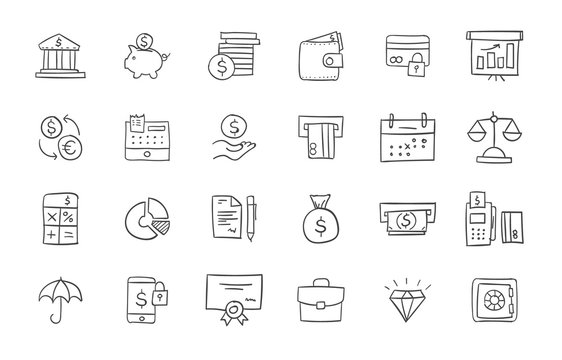 Set of finance and banking icons