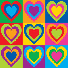 Pop Art Hearts