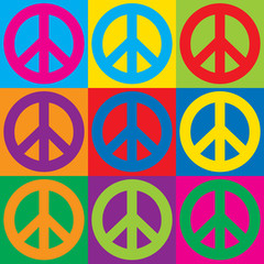 Pop Art Peace Symbols