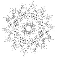 Mandala. Ethnic decorative elements. Vintage decorative elements. Oriental pattern illustration. Islam, Arabic, Indian, turkish, pakistan chinese ottoman motifs