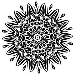 Mandala. Ethnic decorative elements. Vintage decorative elements. Oriental pattern illustration. Islam, Arabic, Indian, turkish, pakistan chinese ottoman motifs