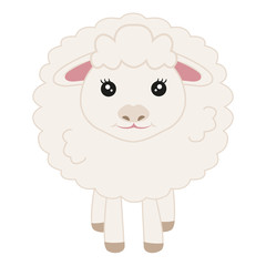Fototapeta premium Cute cartoon sheep