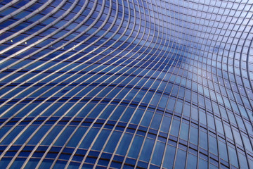 Bent curved building background