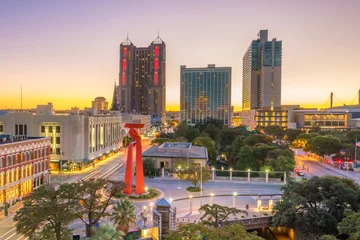 Gordijnen Downtown San Antonio skyline © f11photo