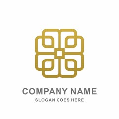 Geometric Square Cross Pattern Flower Morocco Interior Motif Decoration Business Company Stock Vector Logo Design Template