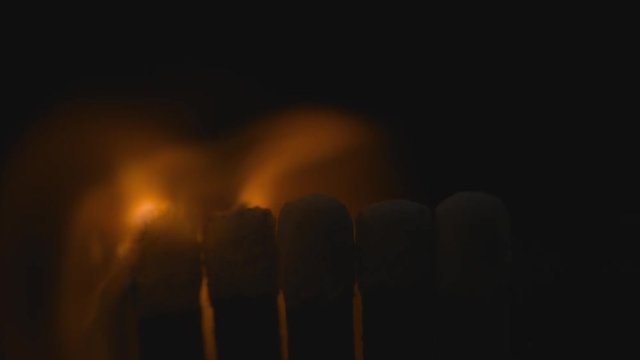 5 Matches in a Row burn macro slow motion