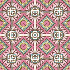 Abstract geometric mosaic seamless pattern