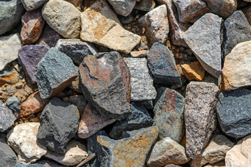 Colored stones closeup as background