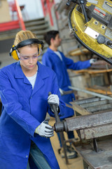 adjusting a machine