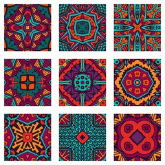Behang Marokkaanse tegels Naadloze geometrische bloem Etnische patroonachtergrond