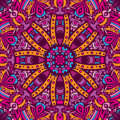 colorful floral vector ethnic tribal pattern