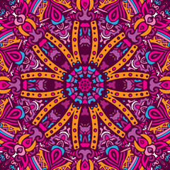 colorful floral vector ethnic tribal pattern