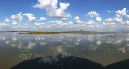 Obraz premium Panorama from clouds reflection