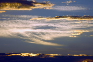 colourful clouds heaven at sunset