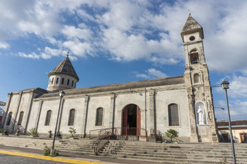 Fototapeta na wymiar Guadalupe church view from outdoors, Granada, Nicaragua