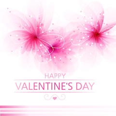 Valentine's background with flowers
