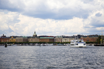 Colorful buildings in Stockholm, Sweden
